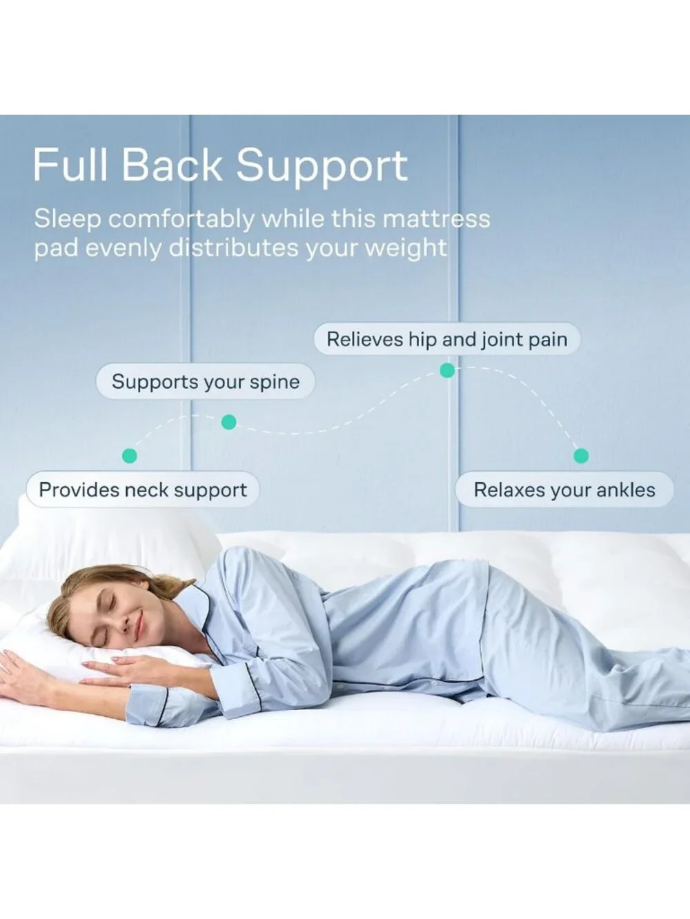 100% Cotton Twin Mattress Pad with Pillow Top - Soft, Comfortable Sleep Solution